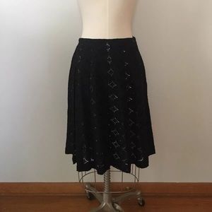 Banana Republic Pleated Skirt with Cut-Outs